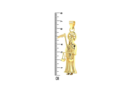 Fashionable Santa Muerte Pendant with Gold Plated